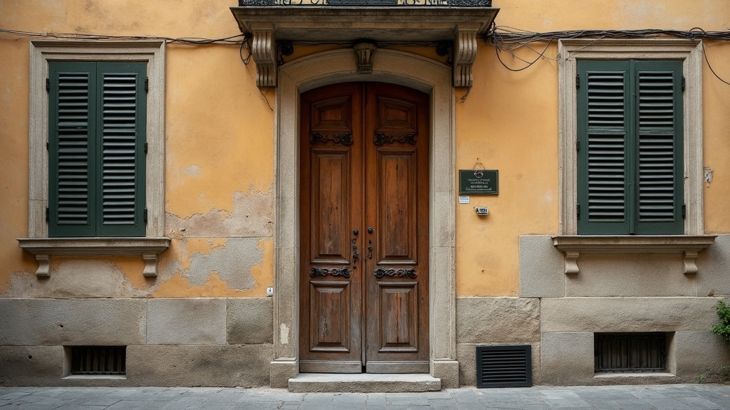 Stone doorway of an Italian property representing the buying property in Italy process