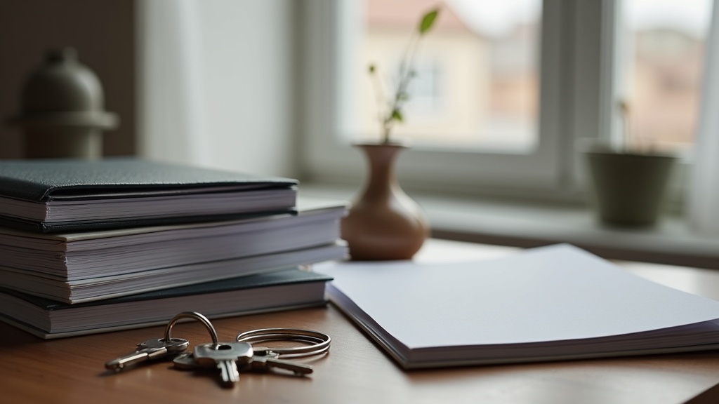 Documents and keys on a desk representing the difference between residency permits and visas